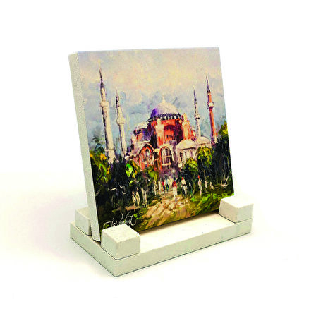 Ayasofya CamiiBaskılı Doğaltaş Masaüstlük