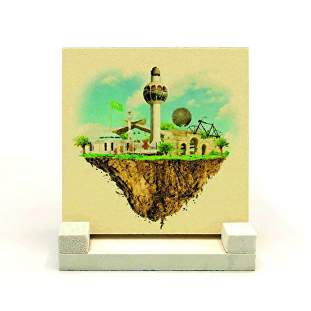 Suudi Arabistan GörseliBaskılı Doğaltaş Masaüstlük