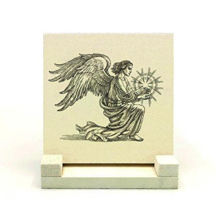 Melek GörseliBaskılı Doğaltaş Masaüstlük