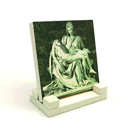 Pietà (Michelangelo, 1498)Baskılı Doğaltaş Masaüstlük