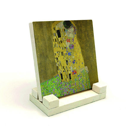 Öpücük (Gustav Klimt, 1907)Baskılı Doğaltaş Masaüstlük