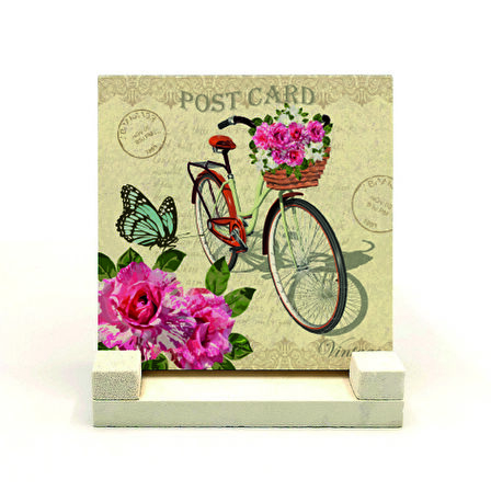 Hollanda Bisklet GörseliBaskılı Doğaltaş Masaüstlük