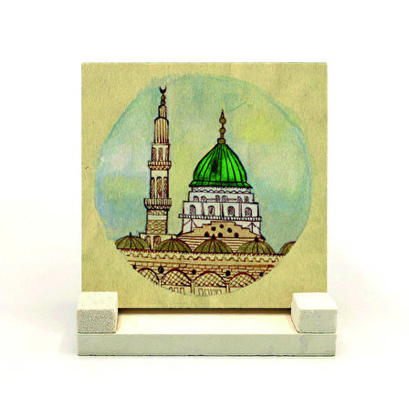 Mescid-i Nebevi Baskılı Doğaltaş Masaüstlük