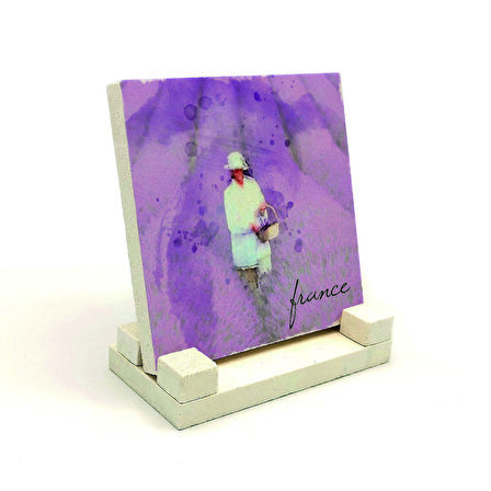 Fransa GörseliBaskılı Doğaltaş Masaüstlük