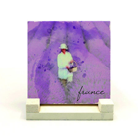 Fransa GörseliBaskılı Doğaltaş Masaüstlük