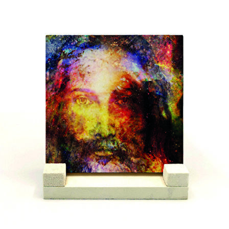 Hz. İsa GörseliBaskılı Doğaltaş Masaüstlük