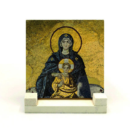Ayasofya- Hz. Meryem ve İsa MozaiğiBaskılı Doğaltaş Masaüstlük