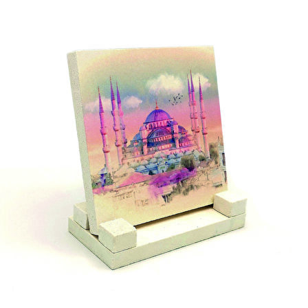 Sultanahmet CamiiBaskılı Doğaltaş Masaüstlük