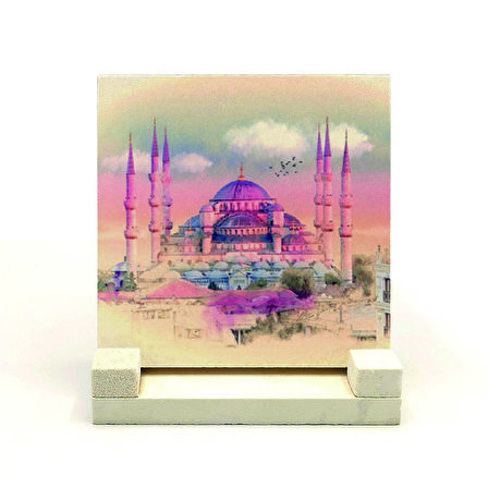 Sultanahmet CamiiBaskılı Doğaltaş Masaüstlük