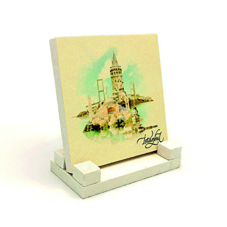 İstanbul Sembolik YerlerBaskılı Doğaltaş Masaüstlük