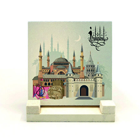 İstanbul Sembolik YerlerBaskılı Doğaltaş Masaüstlük