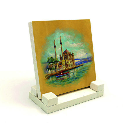 Ortaköy Camii Baskılı Doğaltaş Masaüstlük