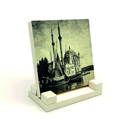 Ortaköy Camii (Fotoğraf, 1920’ler)Baskılı Doğaltaş Masaüstlük