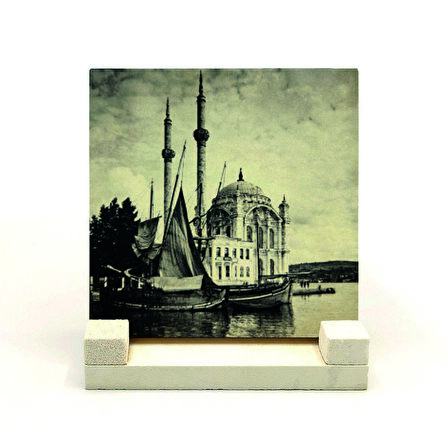 Ortaköy Camii (Fotoğraf, 1920’ler)Baskılı Doğaltaş Masaüstlük