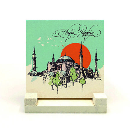 Ayasofya CamiiBaskılı Doğaltaş Masaüstlük