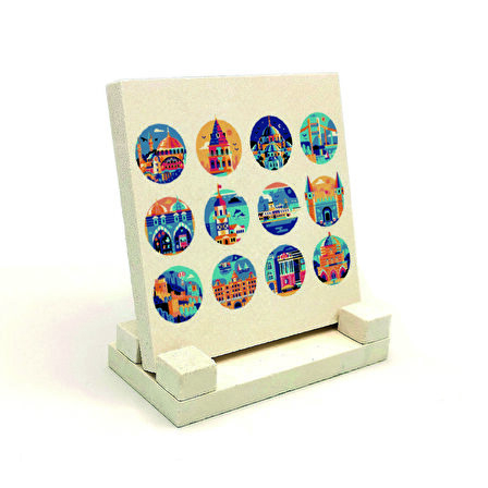 İstanbul Baskılı Doğaltaş Masaüstlük