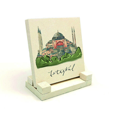 Ayasofya CamiiBaskılı Doğaltaş Masaüstlük