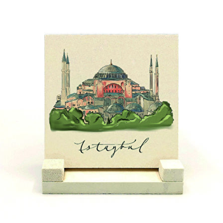 Ayasofya CamiiBaskılı Doğaltaş Masaüstlük