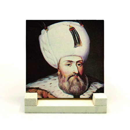Kanuni Sultan SüleymanBaskılı Doğaltaş Masaüstlük