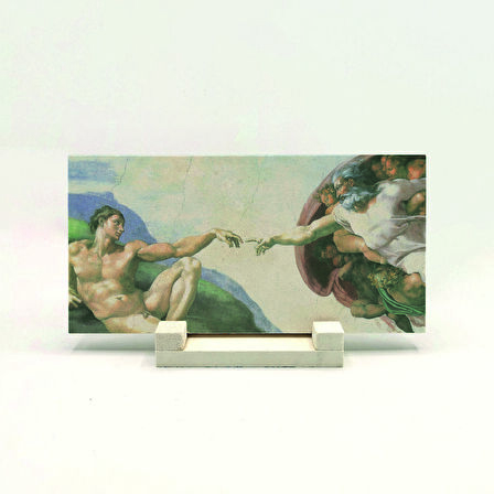 Adem’in Yaratılışı Freski (Michelangelo)Baskılı Doğaltaş Masaüstlük