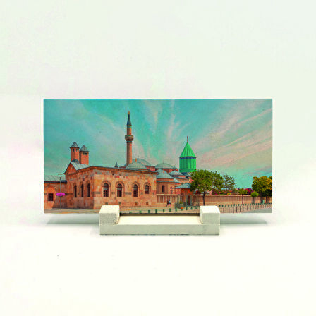 Konya Mevlana TürbesiBaskılı Doğaltaş Masaüstlük