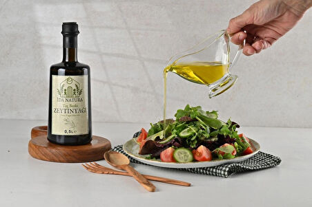 İda Natura Naturel Sızma Soğuk Sıkım Taş Baskı Zeytinyağı 500 ml