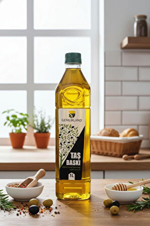 Taş Baskı Soğuk Sıkım Zeytinyağı 1L Pet