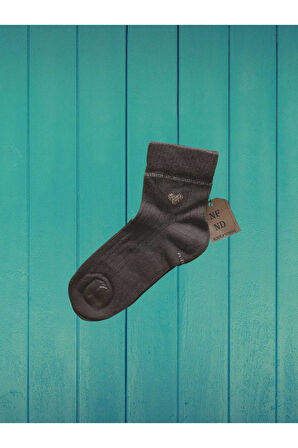 2 ÇİFT TAŞLI KALPLİ KOKULU LİKRALI KISAKONÇ DİKİŞSİZ ÇORAP PAMUKLU SİYAH KAHVE KADIN ÇORABI 36-40