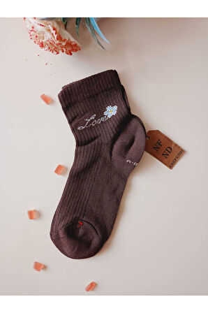 2 ÇİFT TAŞLI KURDELE VE LOVE DESENLİ DİKİŞSİZ RAHAT HEDİYELİK KOKULU KAHVE VE SÜTLÜ KAHVE 36-40