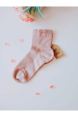 2 ÇİFT TAŞLI KURDELE VE LOVE DESENLİ DİKİŞSİZ RAHAT HEDİYELİK KOKULU KAHVE VE SÜTLÜ KAHVE 36-40