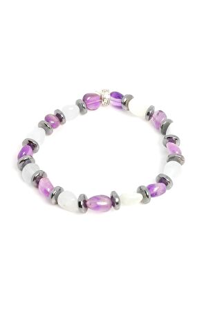 Ametist Akuamarin Bileklik