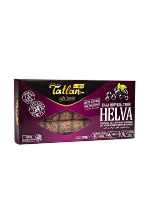 Tatlan Şeker Ilavesiz Antioksidan Içerikli Karamürverli Helva 300 gr