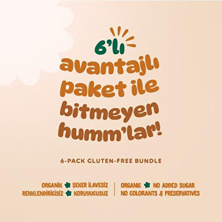 Organik Tatlı Kurabiye Atıştırmalık Paketi - 6 adet (3 çeşit)