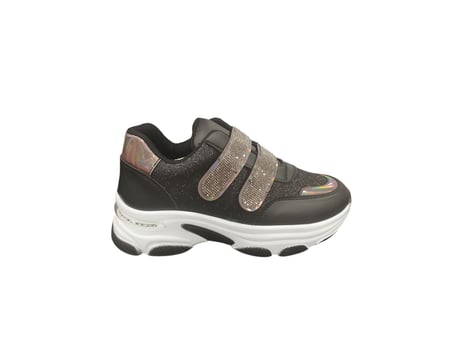 Ventes 928315Z 5 cm Topuk Boyu Ortopedik Bantlı Günlük Kadın Simli Sneaker Ayakkabı