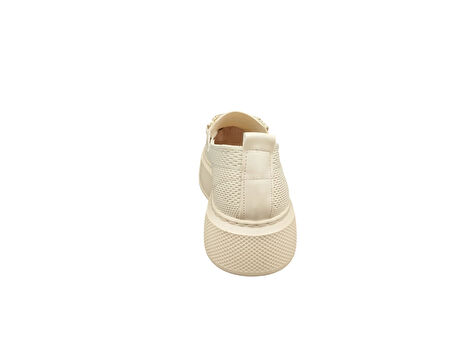 Ventes 3461001Z 4 cm Kalın Taban Taş Toka Detaylı Günlük Kadın Triko Loafer Ayakkabı