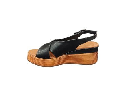 Taşçı Ayakkabı Ventes 7920799Z Kadın 6 cm Dolgu Topuk Yumuşak İç Pedli Tek Bant Sandalet Ayakkabı
