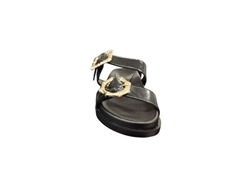 Ventes 519349Z Taş Tokalı Havuz Taban Ayarlanabilir Bantlı Günlük Şık Kadın Terlik