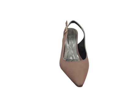 Taşçı Ayakkabı Ventes 878139Z Kadın 8cm Kadeh Boyu Sivri Burun Arkası Açık Saten Stiletto Ayakkabı
