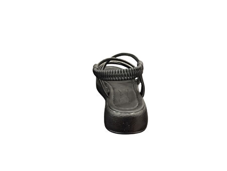 Ventes 58157Z Taş Şeritli Bilekten Lastikli 3cm Topuk Boyu Günlük Kadın Şık Sandalet