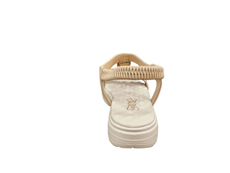 Ventes 67908Z Bilekten Lastikli Ortopedik Taş İşlemeli 4cm Topuk Boyu Günlük Kadın Şık Sandalet