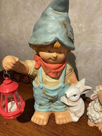 Tavşanlı Fenerli Cüce Kız Çocuk ,bahçe objeleri, yaz dekor, balkon, tarz, stil