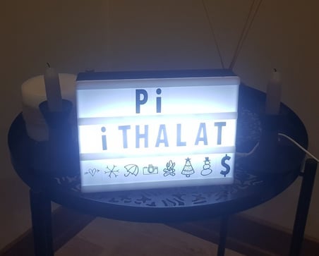 Cinematic Harflerle Işıklı Mesaj Veren Light Box Led Pano A4