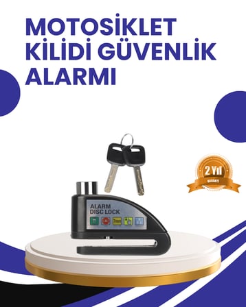 Taşınabilir Alarm Disk Kilidi Motosik Scooter Bisik Güvenlik
