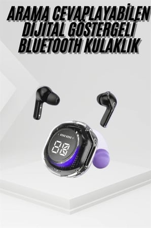 Kablosuz Dijital Göstergeli Powerbanklı IOS ve  Android Uyumlu  Kulaklık