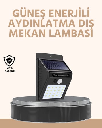 Enerji Tasarruflu ve  Sensörlü LED Güneş Işığı – Dış Mekan Uyumlu