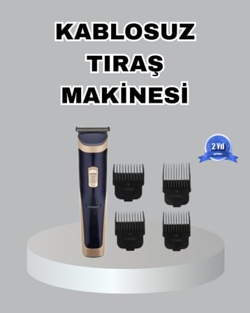 Çelik lı Unisex Şarjlı Tıraş Makinesi – Sessiz Motor, Kablosuz ve Ayarlanabilir