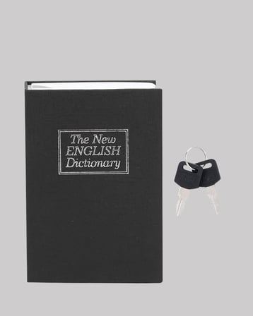 Sözlük Görünümlü Gizli Kitap Kasa – Anahtarlı Metal İç Kasa, Kompakt Boyut, Şık ve Güvenli Tasarım