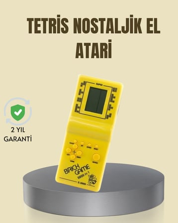 Taşınabilir Tetris Oyunu El Konsolu – Dayanıklı Plastik, Pil ile Çalışan Retro Oyun Ai