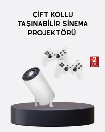 Kablosuz Projeksiyon Cihazı 4K Destekli HDMI USB Oyun Uyumlu