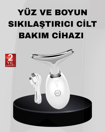 Kablosuz Şarjlı Yüz Sıkılaştırıcı Cihaz EMS Mikro Akım AntiAging Masaj Ai